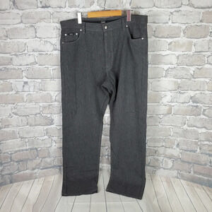 Hugo Boss Alabama Wool Blend Relaxed Trouser Straight  Leg Gray 37.5W